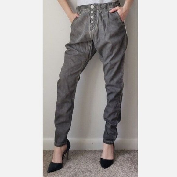 ONE Teaspoon Super Tough Low Rise Gray Pants Danger 24 - Picture 1 of 10